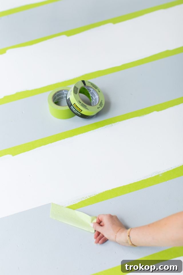 Easy Porch Paint Job Instant Home Improvement 11 how to paint a porch - photo of the painter's tape design by sugar and cloth