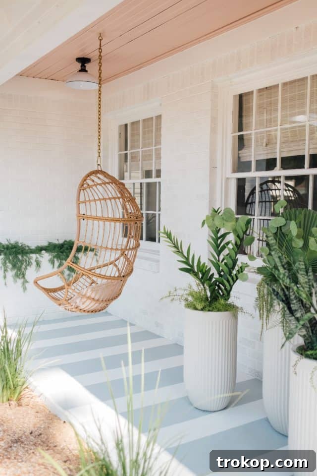 Easy Porch Paint Job Instant Home Improvement 13 outdoor makeover - photo of an outdoor front porch makeover by sugar & cloth