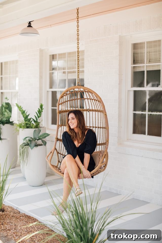 Easy Porch Paint Job Instant Home Improvement 3 home makeover - photo of Ashley rose of sugar & cloth