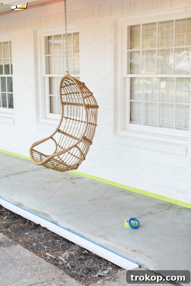 Easy Porch Paint Job Instant Home Improvement 7 how to paint a porch - taping your space by sugar & cloth