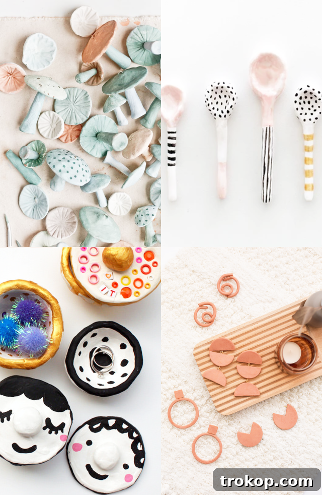 Crafting with Air Dry Clay 30 Ideas for Kids and Grown Ups 2 Best air dry clay projects for all ages, featuring various crafts like planters, jewelry, and decor.