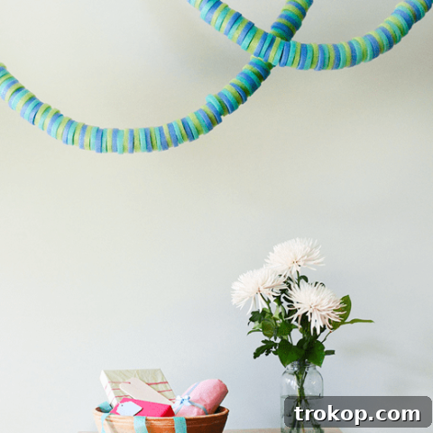 DIY pool noodle garland