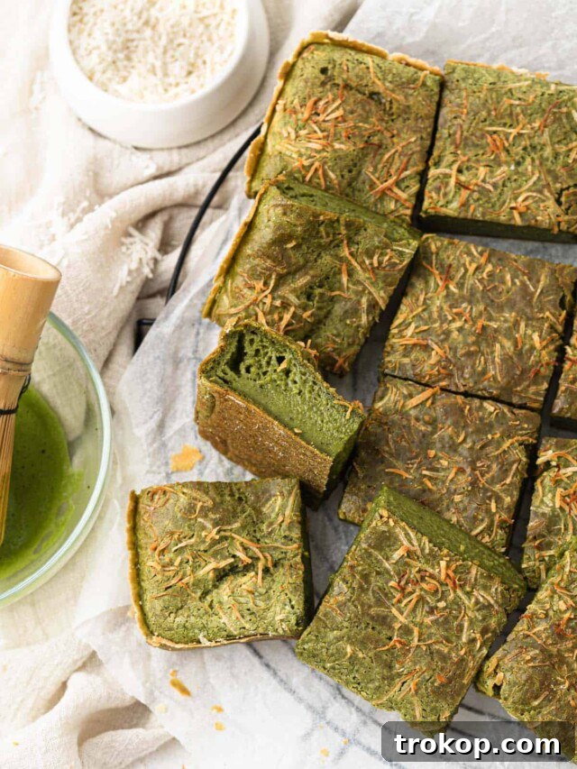 Matcha Green Tea Mochi Recipe, with a distinctive green hue.