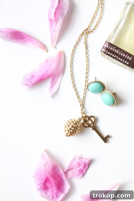 Handcrafted Golden Keepsake Necklace 2 DIY Golden Charm Necklace - Sugar & Cloth - Houston Blogger - DIY