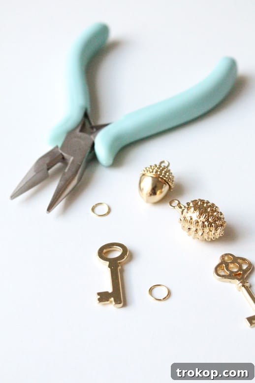 Handcrafted Golden Keepsake Necklace 3 DIY Golden Charm Necklace - Sugar & Cloth - Houston Blogger - DIY