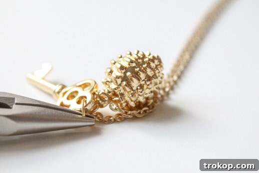 Handcrafted Golden Keepsake Necklace 4 DIY Golden Charm Necklace - Sugar & Cloth - Houston Blogger - DIY