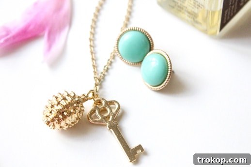 Handcrafted Golden Keepsake Necklace 6 DIY Golden Charm Necklace - Sugar & Cloth - Houston Blogger - DIY