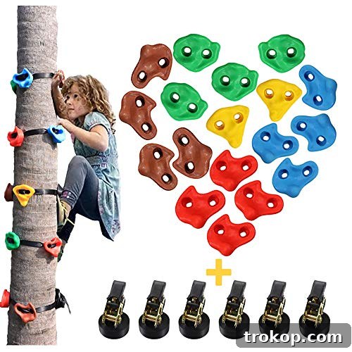 Newtion 18 Ninja Tree Climbing Holds and 6 Ratchet Straps for Kids and Adult Climber,Kids Climbing Rope for Outdoor Playground Equipment,Adult Climbing Rocks for Warrior Obstacle Course Training Newtion 18 Ninja Tree Climbing Holds and 6 Ratchet Straps for Kids and Adult Climber,Kids Climbing Rope for Outdoor Playground Equipment,Adult Climbing Rocks for Warrior Obstacle Course Training