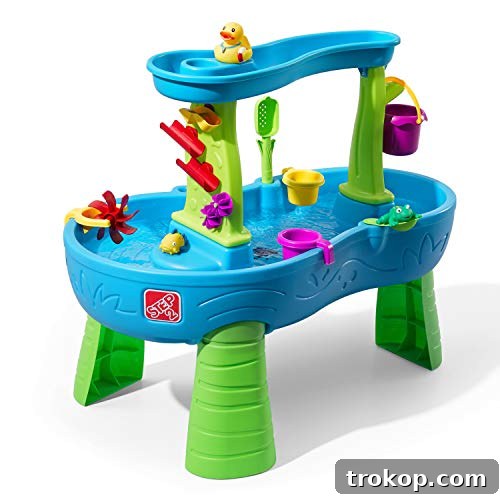 Step2 Rain Showers Splash Pond Water Table | Kids Water Play Table with 13-Pc Accessory Set Step2 Rain Showers Splash Pond Water Table | Kids Water Play Table with 13-Pc Accessory Set