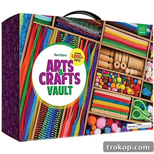 Arts and Crafts Vault - 1000+ Piece Craft Kit Library in a Box for Kids Ages 4 5 6 7 8 9 10 11 & 12 Year Old Girls & Boys - Crafting Supply Set Kits - Gift Ideas for Preschool Kids Project Activity Arts and Crafts Vault - 1000+ Piece Craft Kit Library in a Box for Kids Ages 4 5 6 7 8 9 10 11 & 12 Year Old Girls & Boys - Crafting Supply Set Kits - Gift Ideas for Preschool Kids Project Activity
