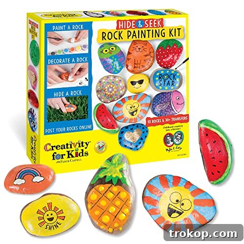 Creativity for Kids Hide & Seek Rock Painting Kit - Arts & Crafts For Kids - Includes Rocks & Waterproof Paint Creativity for Kids Hide & Seek Rock Painting Kit - Arts & Crafts For Kids - Includes Rocks & Waterproof Paint