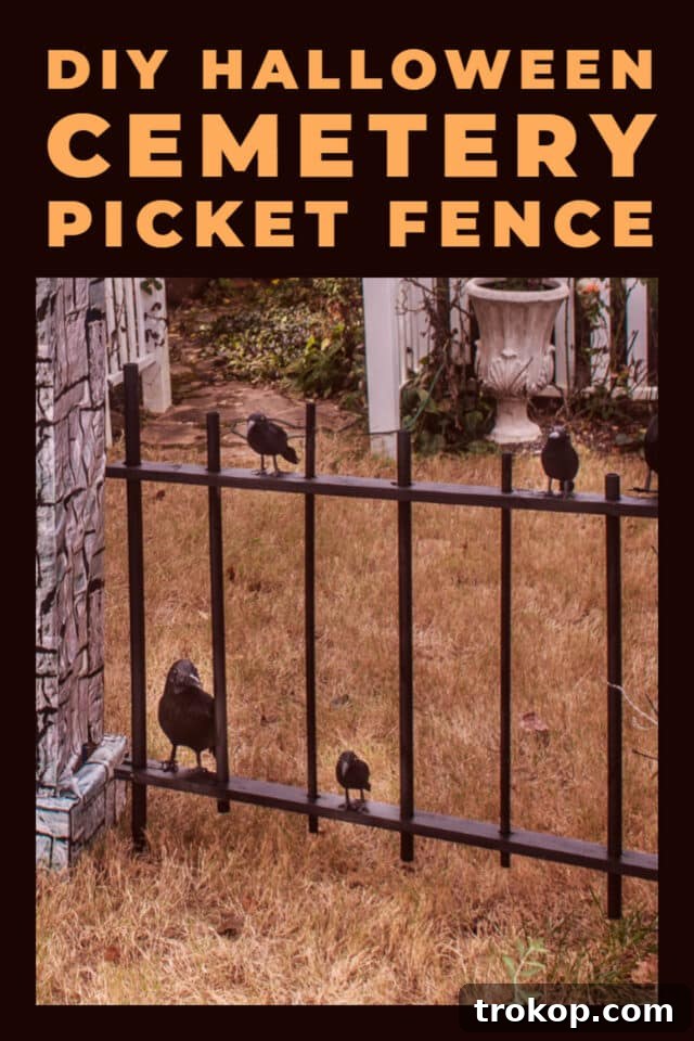DIY Halloween cemetery picket fence