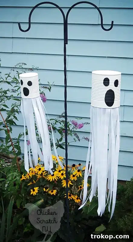 DIY Tin Can Ghost Windsock
