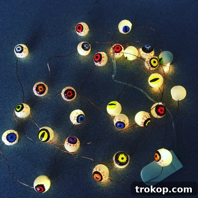 DIY Eyeball String Lights