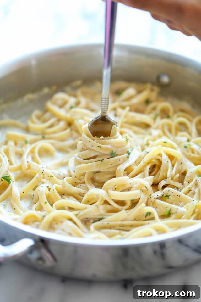 Creamy One Pot Garlic Parmesan Pasta, easy and delicious