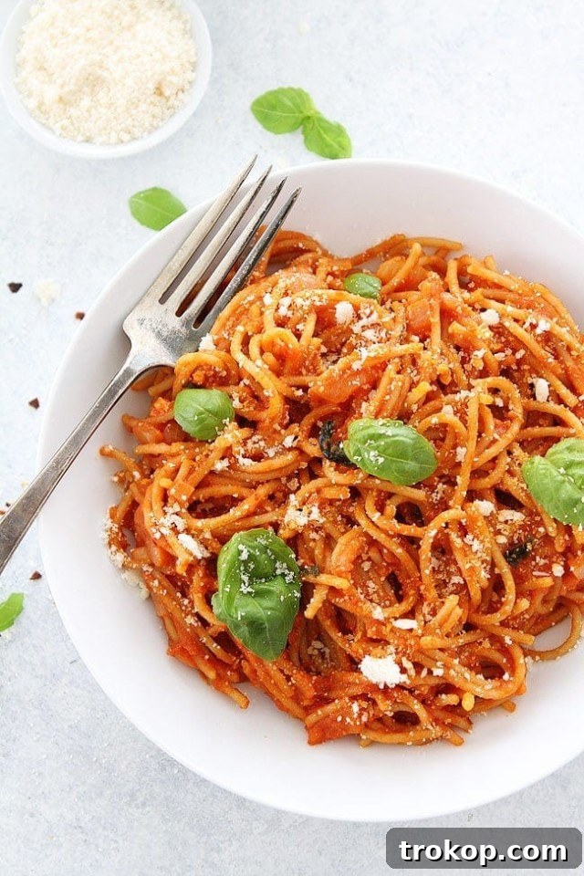 Fresh Pasta Pomodoro showcasing ripe tomatoes, a vibrant pasta side