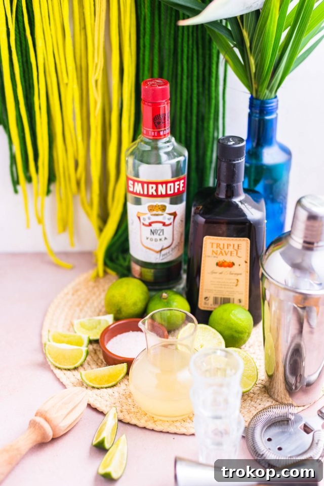 ingredients used to make the kamikaze cocktail