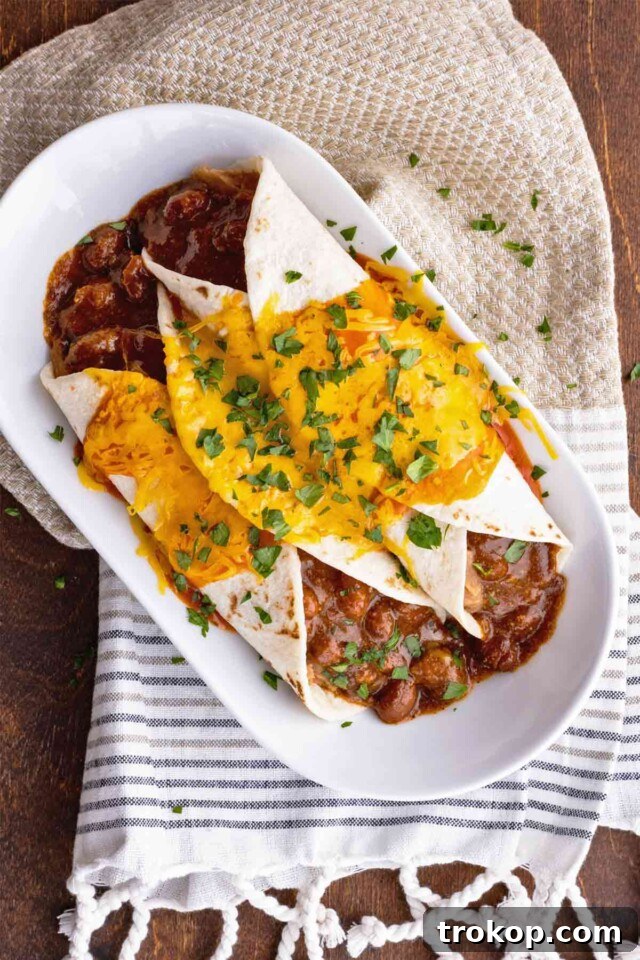 16 Genius Leftover Chili Recipes 4 Cheesy Leftover Chili Burritos for leftover chili recipes