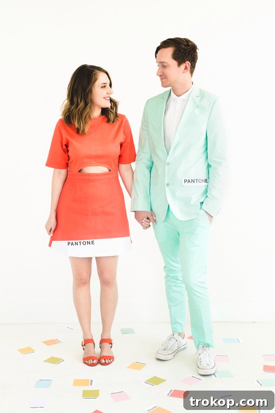 40 Ultimate Halloween Costume Ideas 4 Hipster Halloween: DIY Pantone Color Combo Couples Costume - Sugar & Cloth