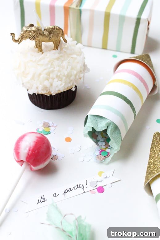 Homemade Popper Favors 2 DIY Surprise Party Poppers - Sugar & Cloth - Houston Blogger - DIY - Entertaining