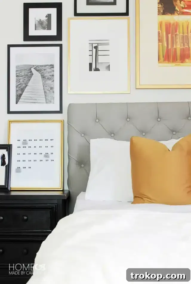 Crafting Your Dream Bedroom: DIY Headboard Inspiration 11 Luxurious diamond tufted headboard, an elegant DIY project for any bedroom.