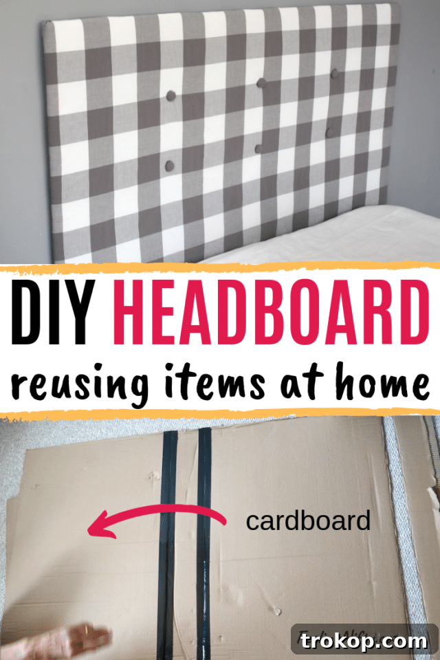 Crafting Your Dream Bedroom: DIY Headboard Inspiration 16 Eco-friendly and cheap DIY cardboard headboard, upholstered for a plush look.