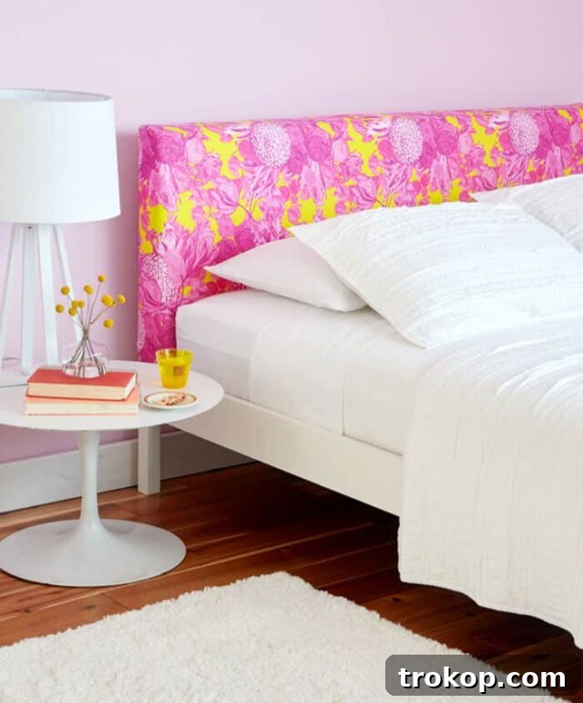 Crafting Your Dream Bedroom: DIY Headboard Inspiration 7 Customizable DIY upholstered fabric headboard for a personalized bedroom look.