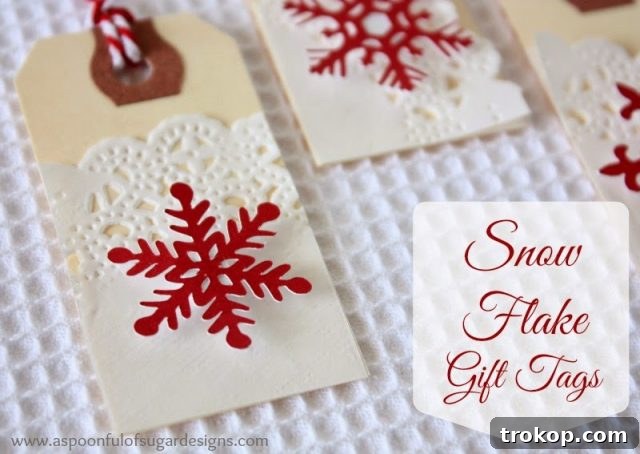 Delicate Snowflake Gift Tags for a festive touch