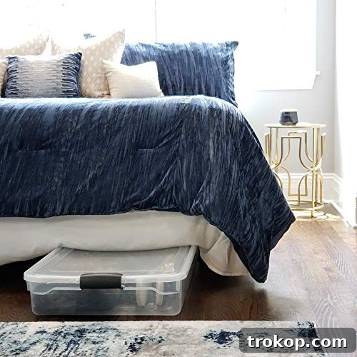 Maximize Space with Smart Under Bed Shoe Storage 8 Long Under Bed Box With Wheels