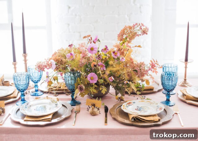 Creative Thanksgiving Table Decor: DIY Ideas for a Festive Feast 8 DIY Foraged Flower Bouquet for Thanksgiving table decor
