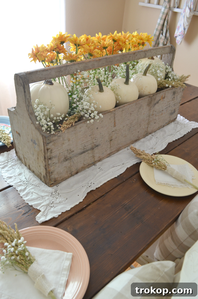Creative Thanksgiving Table Decor: DIY Ideas for a Festive Feast 23 Vintage Thanksgiving Table Decor with a basket centerpiece