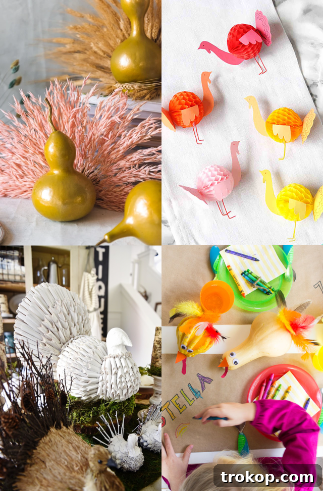 Easy & Festive: 23 Thanksgiving Turkey Crafts 2 DIY Turkey Decor Ideas
