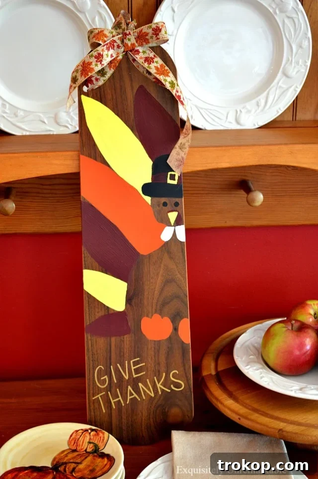 Easy & Festive: 23 Thanksgiving Turkey Crafts 23 Turkey Fan Blade Sign
