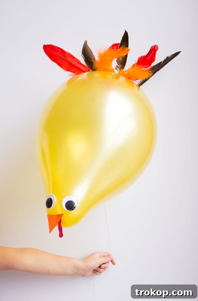 Easy & Festive: 23 Thanksgiving Turkey Crafts 9 Thanksgiving Turkey Balloons