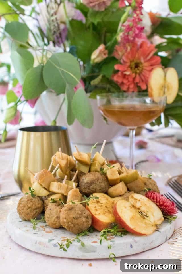 Elevate Your Thanksgiving Dinner Unforgettable Recipes 7 photo of the fall tablescape with the easy meatballs recipe