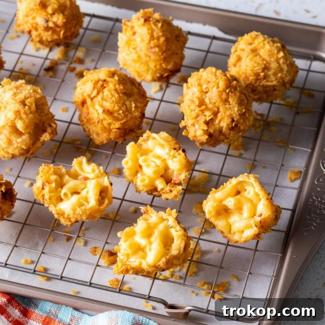 Elevate Your Thanksgiving Dinner Unforgettable Recipes 8 Mac and Cheese Balls, golden and crispy