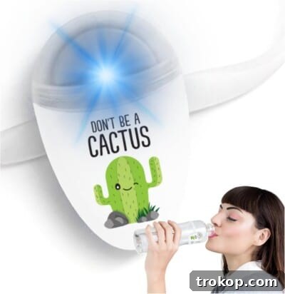36 Steal-Worthy Dirty Santa Gifts 3 ULLA Drink Water Reminder, Smart Light for Water Bottle for dirty santa gift ideas