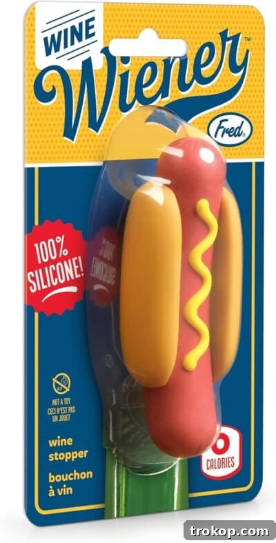 36 Steal-Worthy Dirty Santa Gifts 12 Hot Dog Wine Bottle Stopper for dirty santa gifts