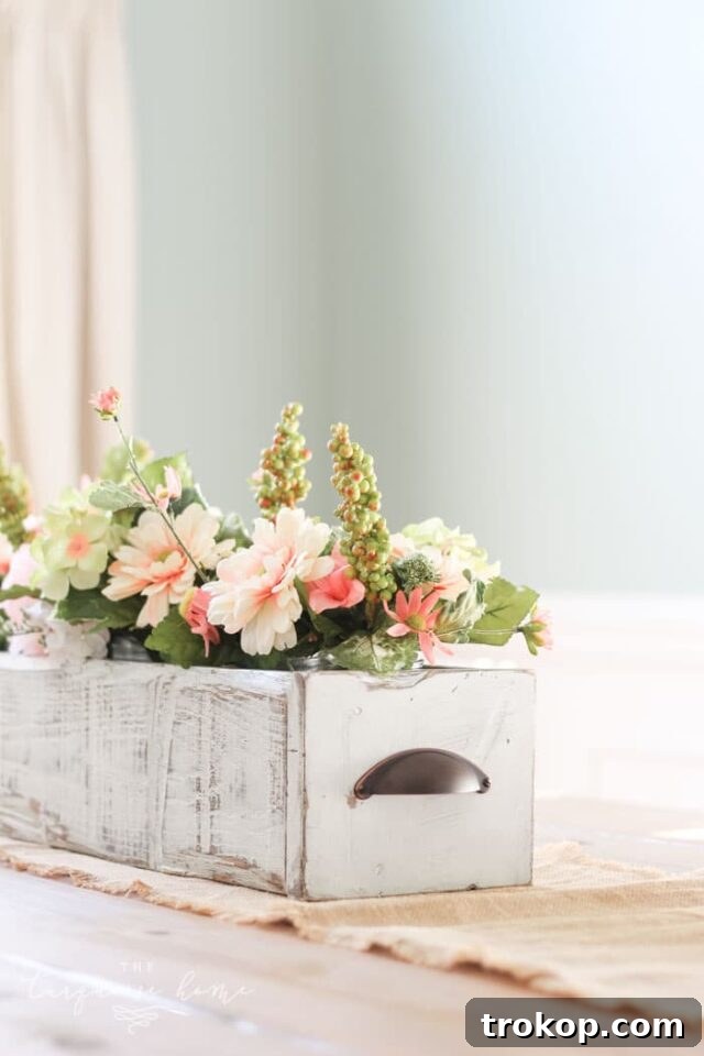 DIY Wooden Box Centerpiece