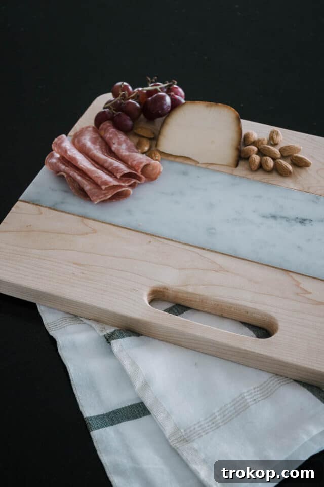 Wood & Marble Cutting Board