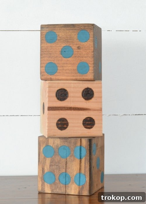 DIY Yard Dice for scrap wood project ideas