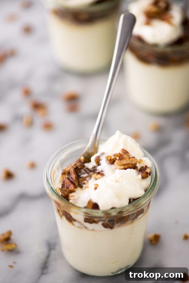 33 Festive Mason Jar Christmas Gift Ideas 11 Pecan Cheesecake in Jars - Sugar & Cloth - Houston Blogger - Recipe - Fall