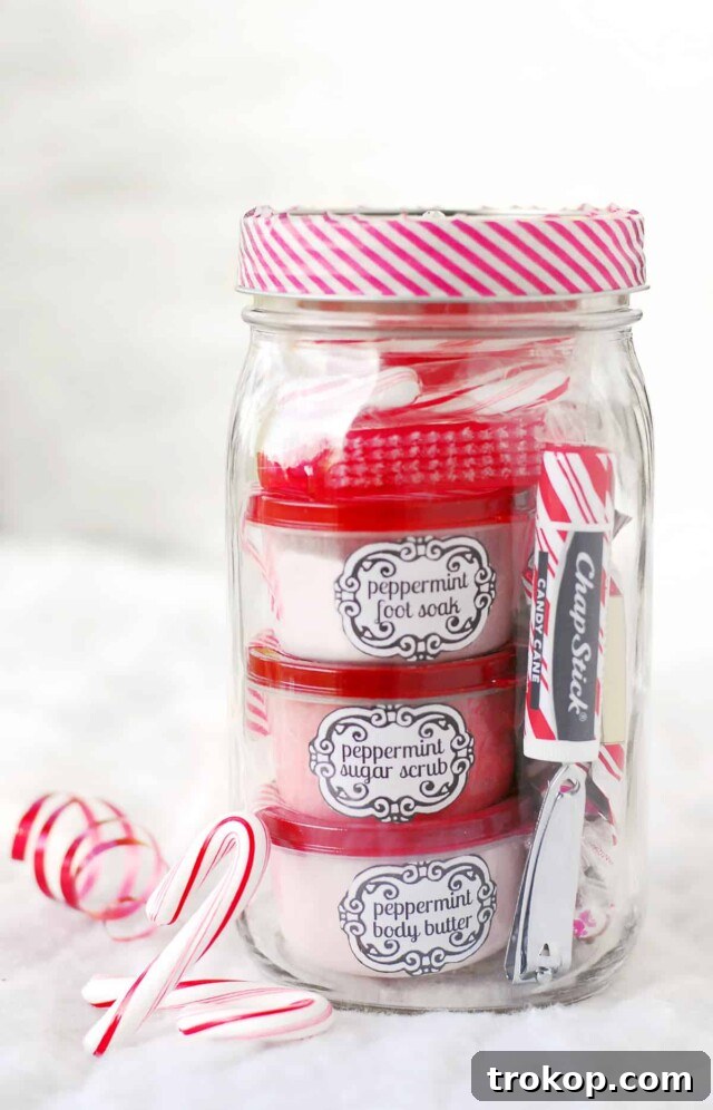33 Festive Mason Jar Christmas Gift Ideas 17 Peppermint Pampering Gifts In Jars