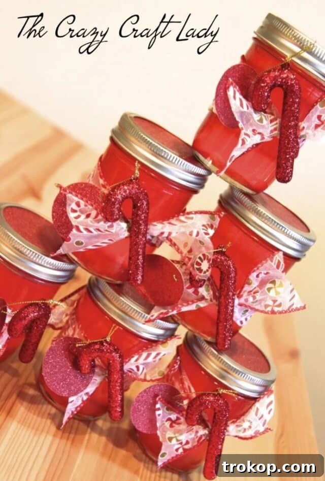 33 Festive Mason Jar Christmas Gift Ideas 8 Candy Cane Vodka