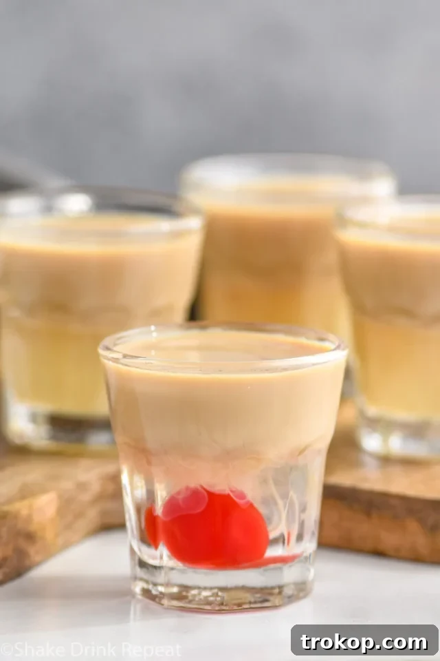 Slippery Nipple Drink for Funny Drink Names - Layered and Sweet