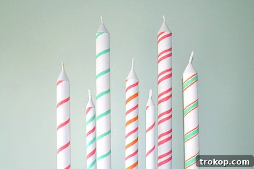 Giant DIY Birthday Candles 6 DIY giant birthday candles - step by step
