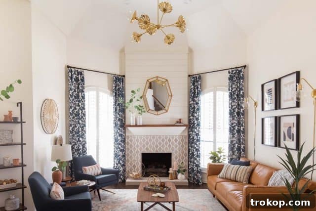 Before & After: A Transitional Living Room Makeover by sugar and cloth 