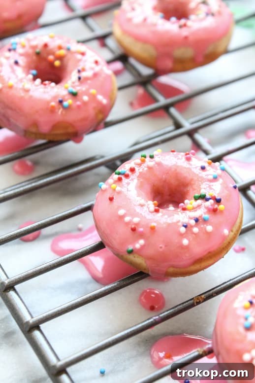 Vanilla Glazed Mini Baked Donuts