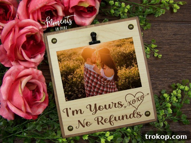 Hilarious Valentine's Gifts for All Your Favorite People 6 I'm Yours No Refunds Engraved Picture Frame Wood Sign Funny Couples Gift Anniversary Gift for Husband, Funny Valentines Day Gift for Him Her for funny Valentine's Day gifts