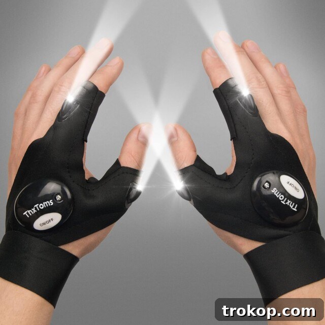 32 Valentine's Day Gifts Husbands Will Truly Appreciate 8 ThxToms LED Flashlight Gloves,Valentines Day Gifts for Men Him,Christmas Birthday Gifts for Dad Father Husband, Cool Gadgets Tools for Repairing Fishing...